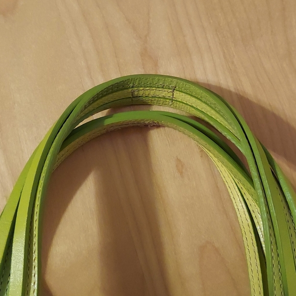 VTG Y2K Sabrina Scala Green & Yellow Ombre Colored Handbag w/Silvertone Hardware - Picture 6 of 17